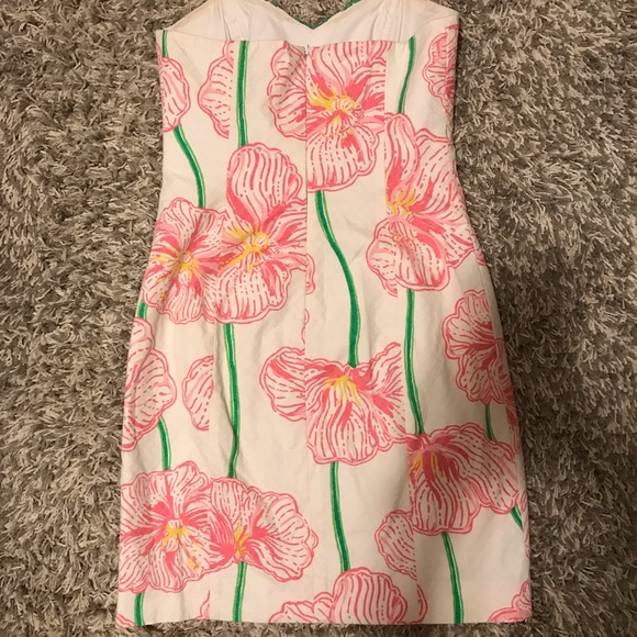 Lilly Pulitzer White Pink Flower Dress - Picture 4 of 6